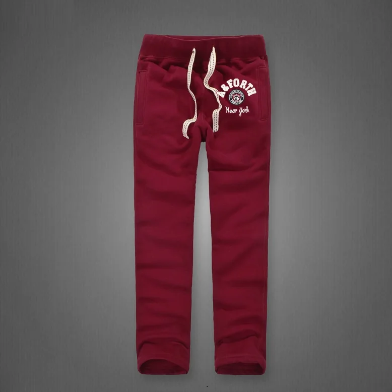 Зимние мужские джоггеры из плотного хлопка, повседневные флисовые Мужские штаны, сохраняющие тепло - Цвет: 6204 red