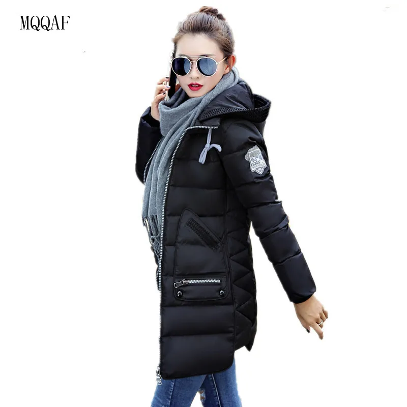 

Big Size 7XL Winter Jacket Women 2018 New Europe Style Hooded Slim Medium Long Winter Plus Size Parkas Lady Top Coat Hot
