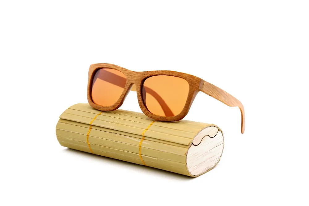 Дамы Солнцезащитные Очки Женщины Поляризованные Ретро Винтаж Солнцезащитные очки Мужские деревянные бамбуковые солнцезащитные очки бренд дизайнер квадратные очки