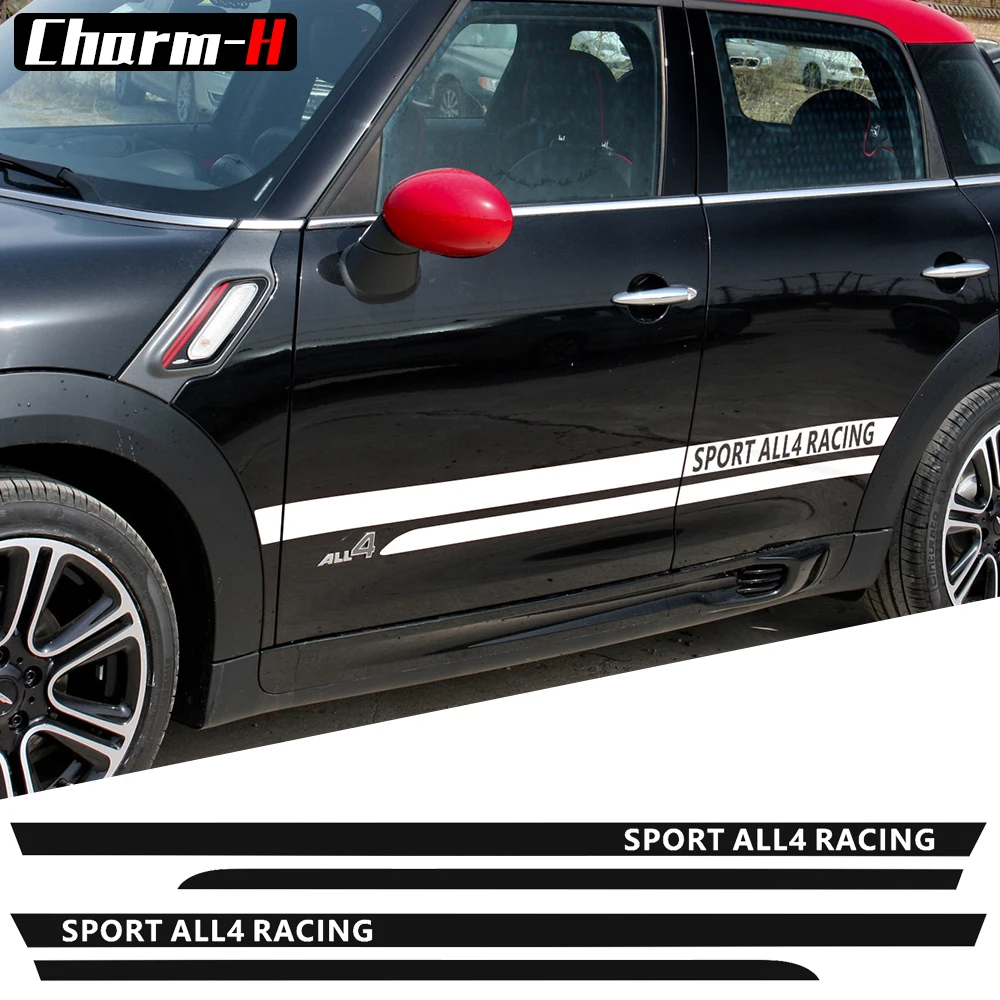 2 шт. гоночный Спорт all4 графические виниловые наклейки для Mini Countryman R60 боковые