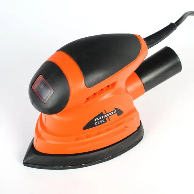 Машина шлифовальная вибрационная PATRIOT OS 100 (Мощность 130 Вт, скорость 13000 колебаний в минуту, размер подошвы 140х140х80 мм, дельтавидное основание, прорезиненная рукоятка ExtraGrip)