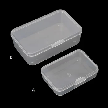 

Rectangle Plastic Storage Box Jewelry Display Organizer Card Case Hardware Accessory Container Electronic Components Tool Holder