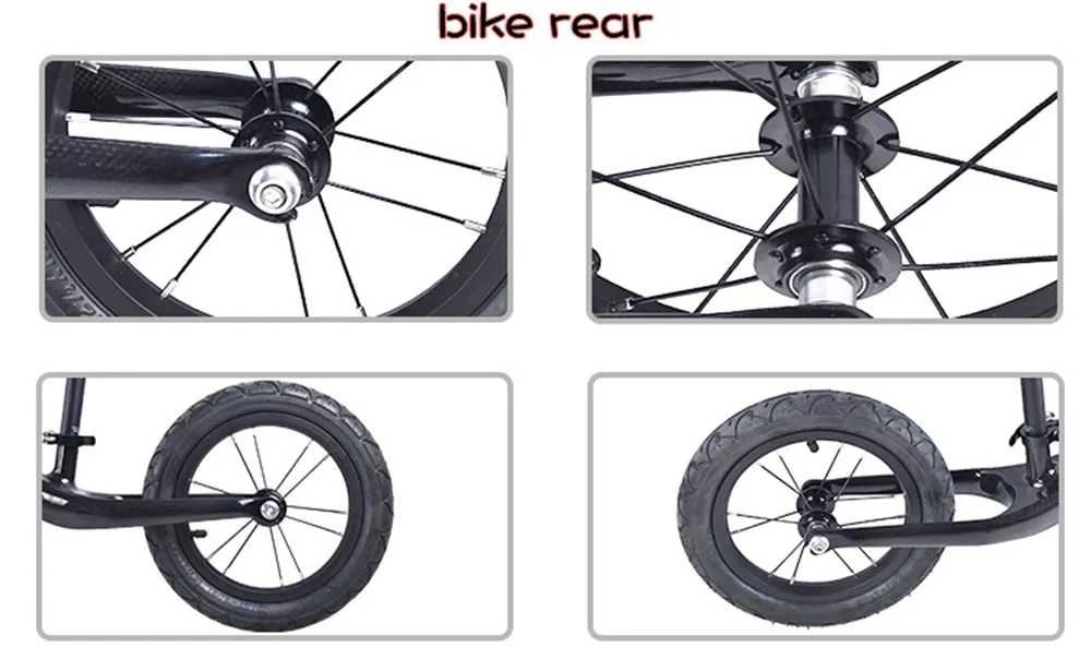 12 дюймов карбоновая рама детский карбоновый велосипед детский баланс велосипед для От 2 до 6 лет детский карбоновый полный велосипед для детей