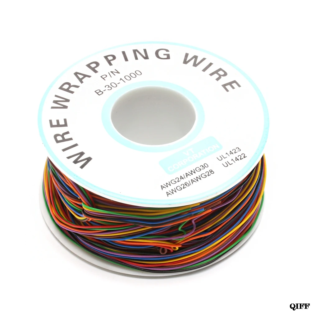 

PCB Test Core Line 30AWG Wire Single Tinned Copper Wire 8-color Board Cable Roll Mar28