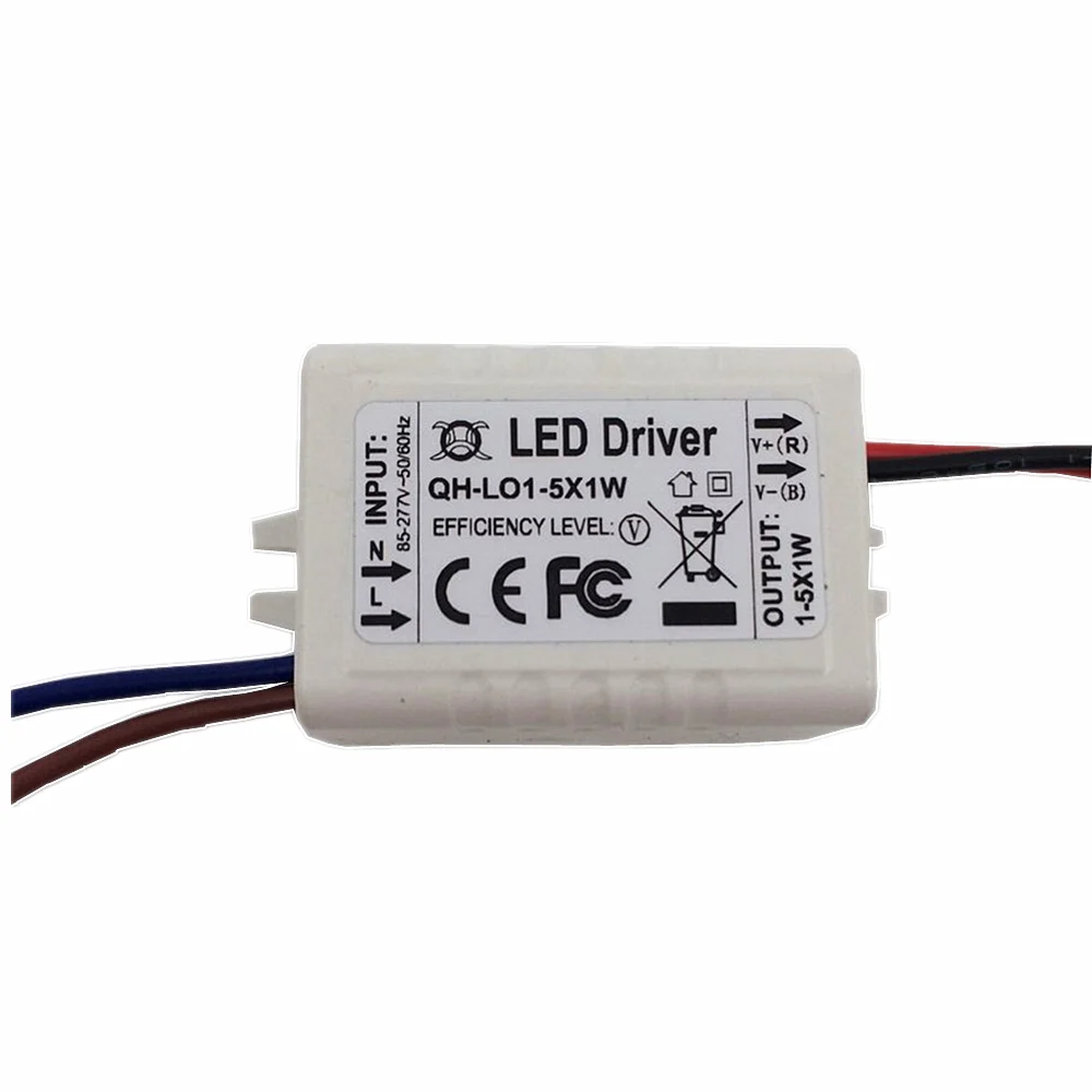 1-5x1W Constant Current LED Driver  300mA 3-16V 1W 3W 4W 5W  External Lamp Light SMD COB Power Supply Lighting Transformer 3w 5w 7w 10w cob led driver power supply built in constant current lighting 85 265v output 300ma transformer diy high brightnes