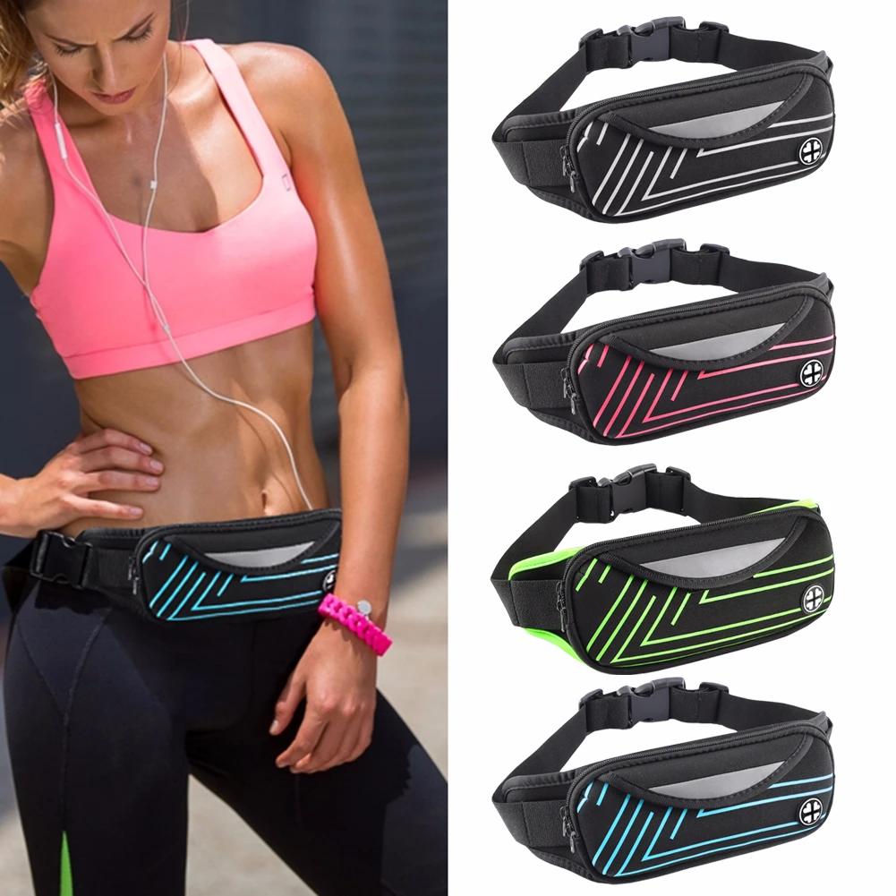 

Mini Fanny Pack Workout Belt Waterproof Sports Waist Pack Belt Pouch Portable Convenient USB Phone Bag Travel Running Walking