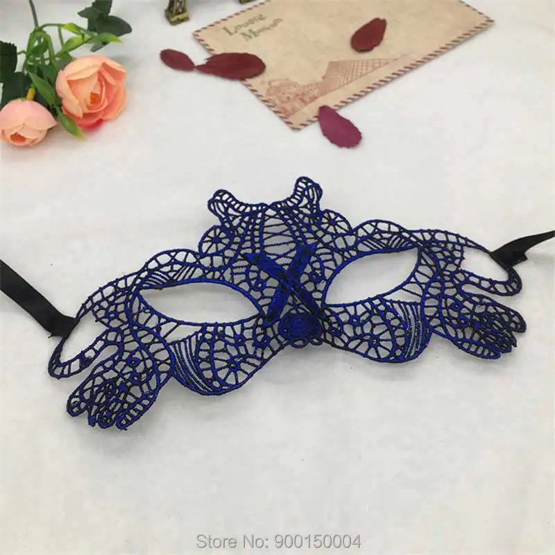 1pc Blue Sexy Lady Lace Mask Eye Mask For Masquerade Party Halloween Party Fancy Drop shipping  (25)