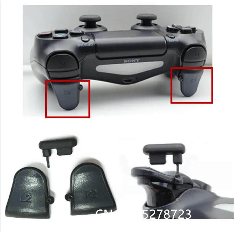 R2 L2 Trigger Extenders With Dust plug for Playstation PS4 Controller