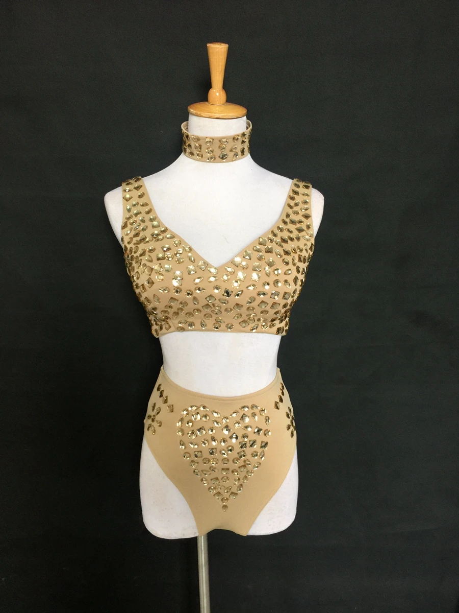 Dance Costume Pole Trajes Pole Dance Sexy Pole Dancing Rhinestones