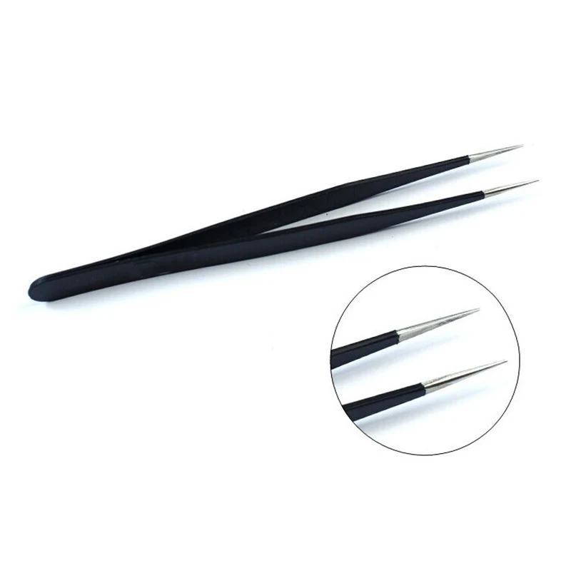 2 unids/lote Anti-estático Pinzas de precisión conjunto de Pinzas Pincet de acero inoxidable Pinzas ESD electrónica herramientas de reparación 2 unids/lote Anti-estático Pinzas de precisión conjunto de Pinzas Pincet de acero inoxidable Pinzas ESD electrónica herramientas de reparación