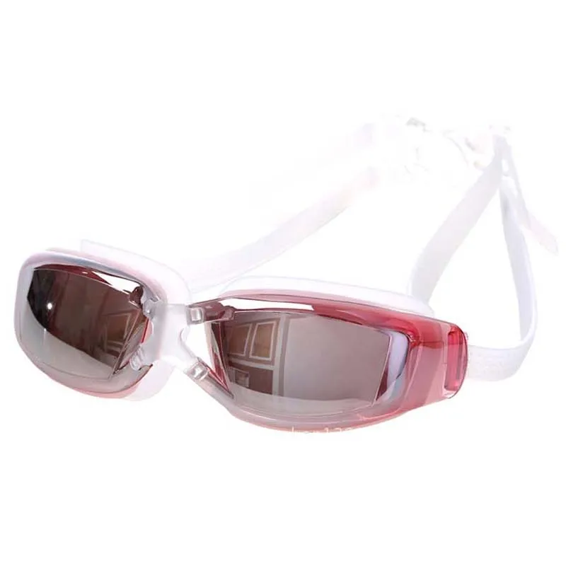 Новые мужские и женские противотуманные очки с защитой от ультрафиолета, Профессиональные Водонепроницаемые очки для плавания, очки для взрослых - Цвет: Розовый