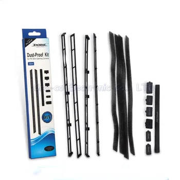 

10set/lot DIY Dust Proof Prevent Cover Case Mesh Jack Stopper Pack Dustproof Kit For SONY PlayStation 4 PS4 Slim Game Console