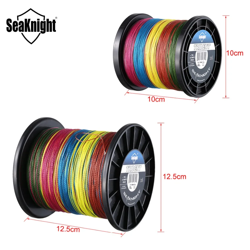 SeaKnight тройник 1000 м 4 нити многоцветная плетеная PE леска 6 100LB 0 08 60 мм супер прочная
