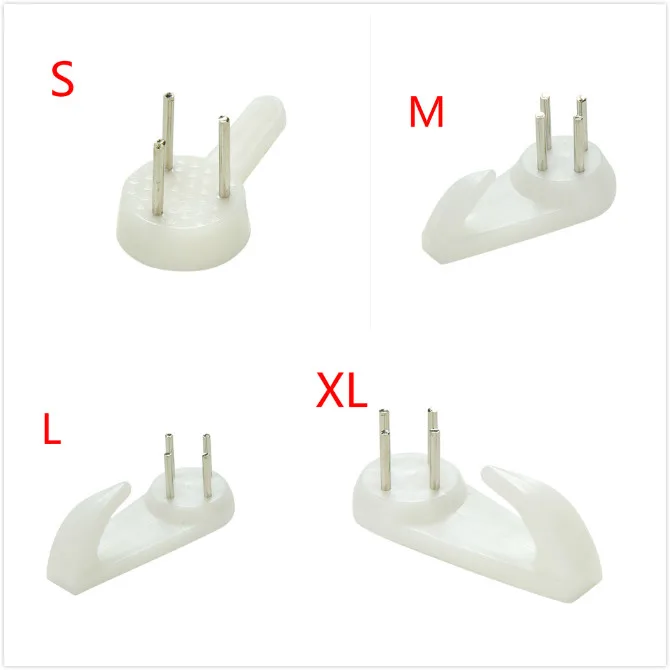 

20pcs White Plastic Invisible Wall Mount Photo Picture Frame Nail Hook Hanger Hard Picture Frame Wall Hooks
