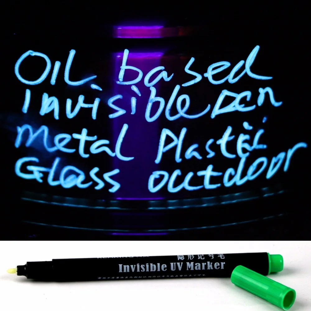 Oily based Transparent UV Reactive Black light Outdoor Mark Pen invisible Under daylight but glow under ink | Красота и здоровье