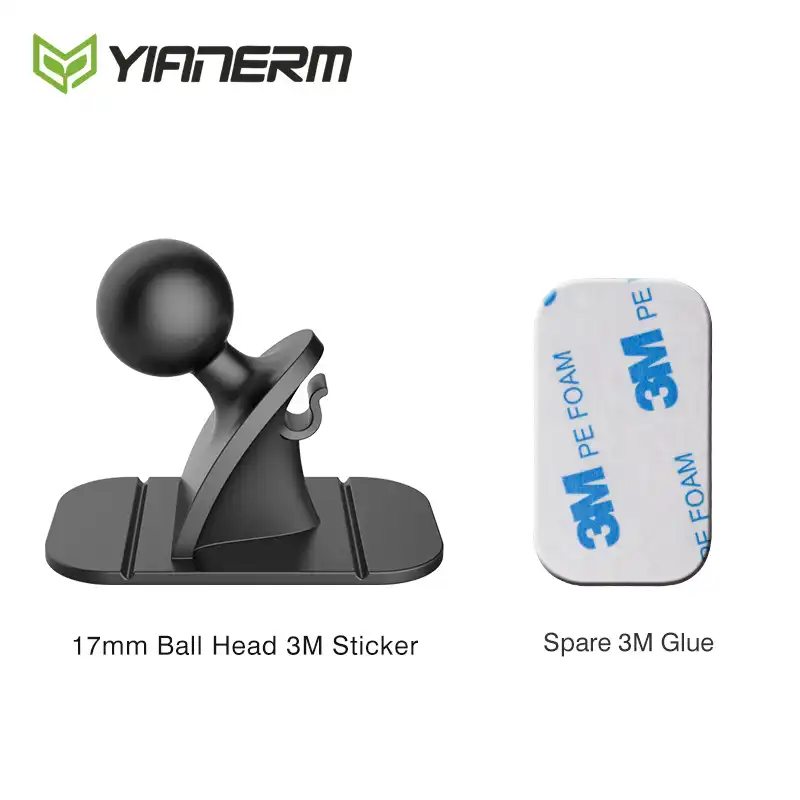 Yianerm Universal 17mm Ball Head 3m Sticker Base Accessory Air Vent Turn Mount Used For Car Phone Holder Accessory Phone Holders Stands Aliexpress