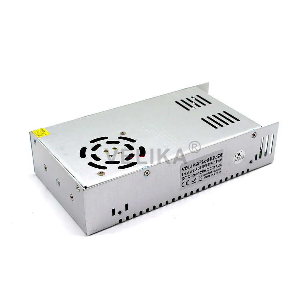 Небольшой объем 28V 17.2A 480W Драйвер импульсного источника питания для Светодиодный