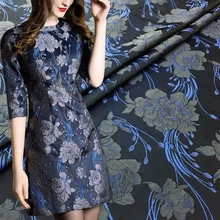 HLQON высокое качество пряжа окрашенная металлик парча жаккардовая ткань используется для платья Женская одежда ткани лоскутное шитье