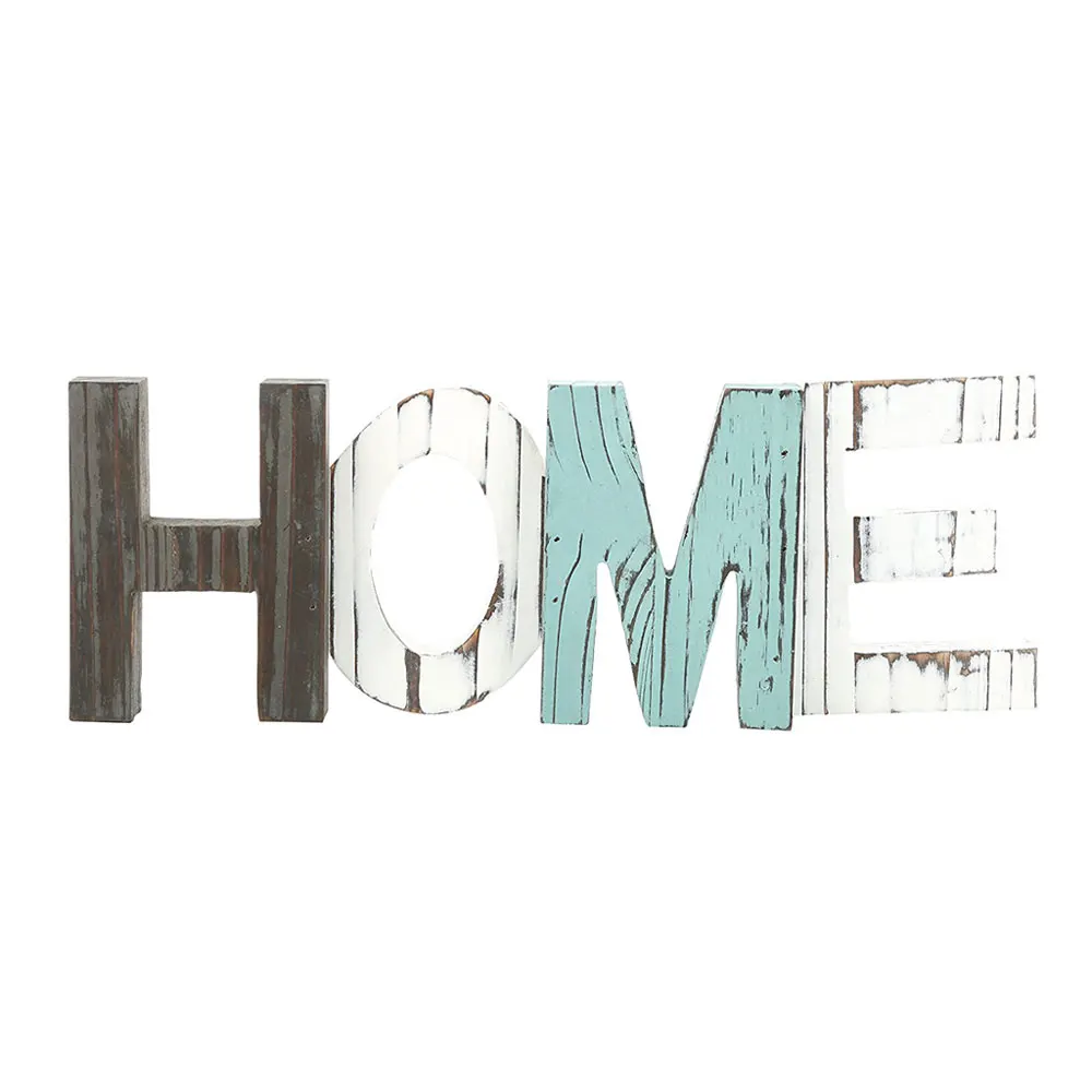 Best 2019 HOME Wood Sign Plaque Figurines Bookcase for Housewarming Drop Shipping