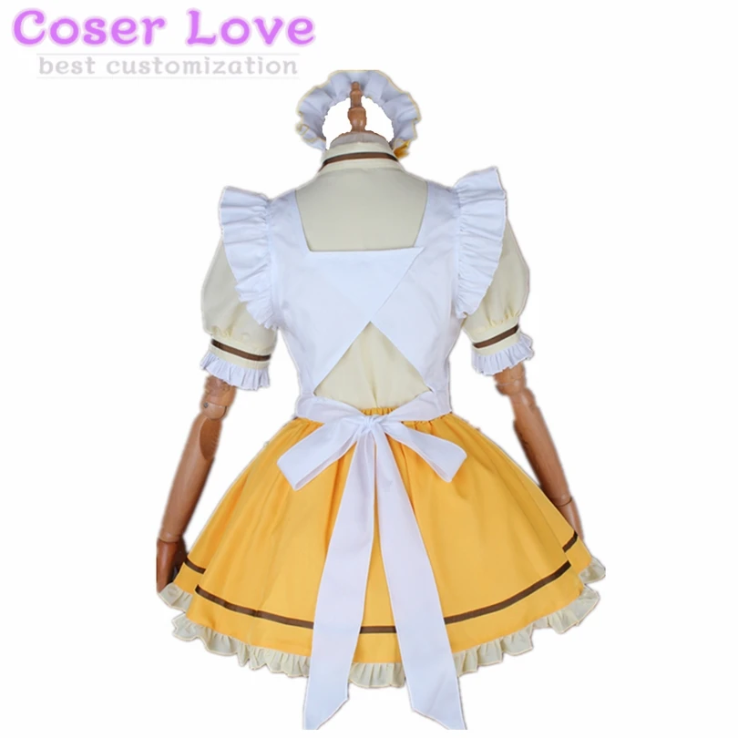 LoveLive Sunshine Aqours Takami Chika Кофейня десерт полосатый костюм горничной косплей карнавал Хэллоуин Рождество