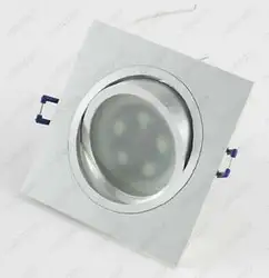 Квадратный 5 W светодиодный потолочный встраиваемый светильники для ванной сетки лампа матовый Лен Новый