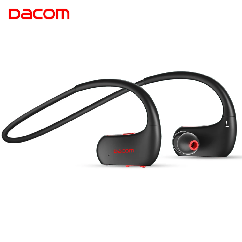 Goede DACOM L05 IPX7 Waterdichte Transpiratie Draadloze Hoofdtelefoon Stereo Super Bass Oordopjes Bluetooth Oortelefoon Headset Hand Gratis Oortelefoon