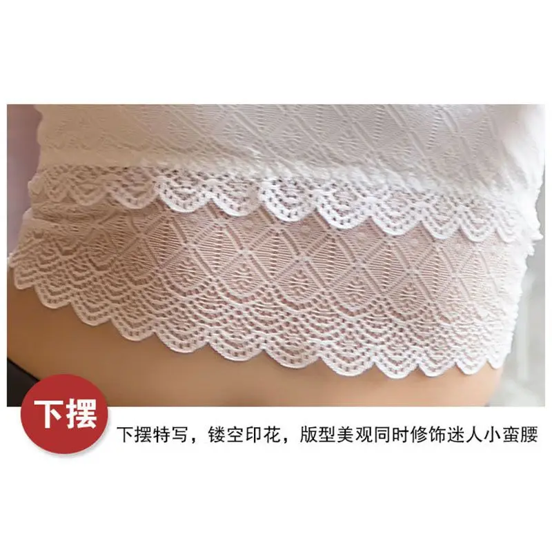 Women Sling Beauty Back Cropped Top Anti-light Brassiere Underwear Lace Wrapped Chest Tube Top