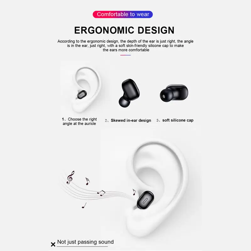 T1 Tws V4.2 Bluetooth наушники беспроводные наушники стерео наушники с микрофоном портативные Hifi глубокий бас звук беспроводная гарнитура
