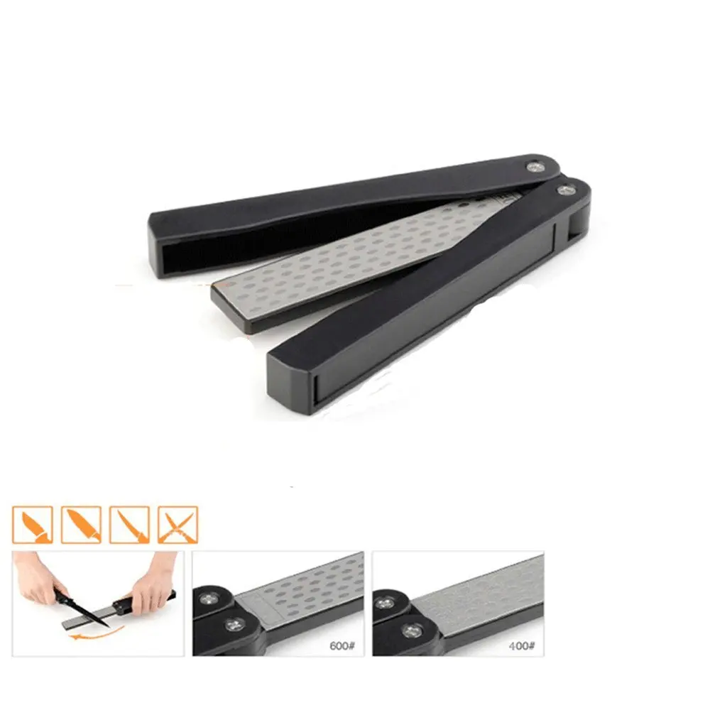 

Diamond Knife Sharpening Double Sided Diafold Whetstone 400/600# Sharpener Stone for Outdoor Kitchen Garden Knives Grindstone