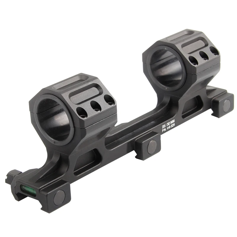 Bumlon Rifle Optical Scope 3 Screws Rings Mount 25mm 30mm with Bubble Level Black Tan RL2-0031