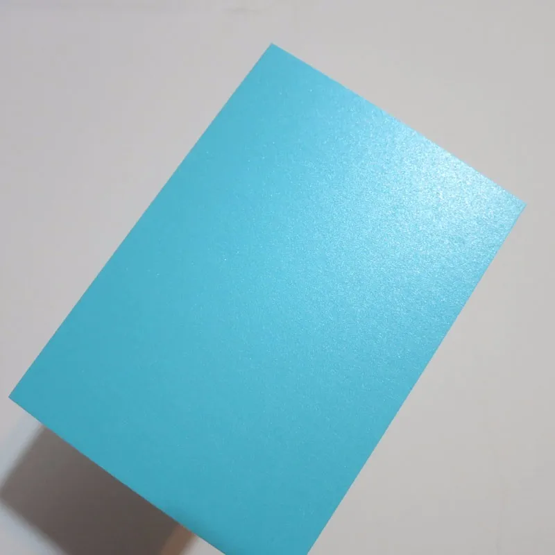 A6 A5 пустые перламутровые цветные бумажные карточки DIY Пригласительные открытки - Цвет: Синий