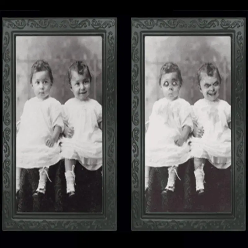 3D Ghost Photo Frame Horror Portrait Picture Halloween Party Changing