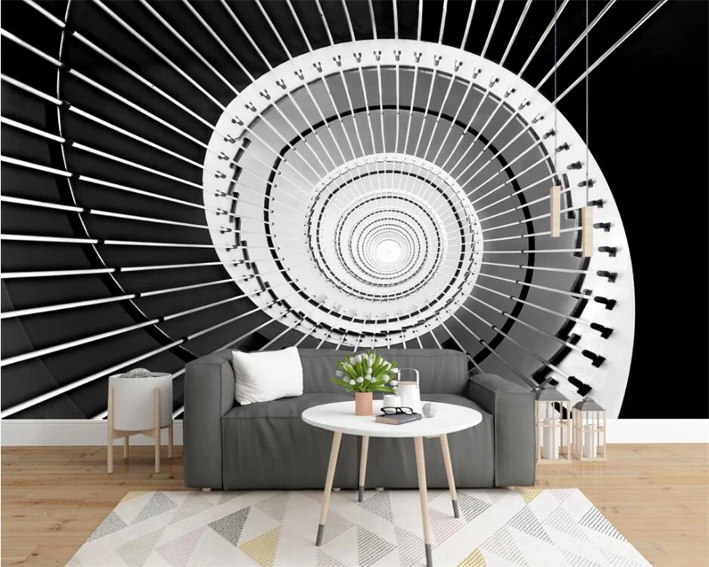 

beibehang papel de pared Modern 3D stereo European retro extension space tunnel industrial wind background wall decoration