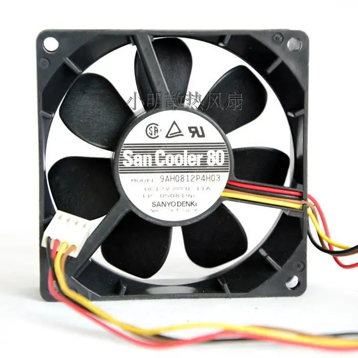 Кулер Sanyo San 80 9AH0812P4H03 12 В 8025 А 8 см мм дюйма|fan speed controller|cooler 80fan pwm |