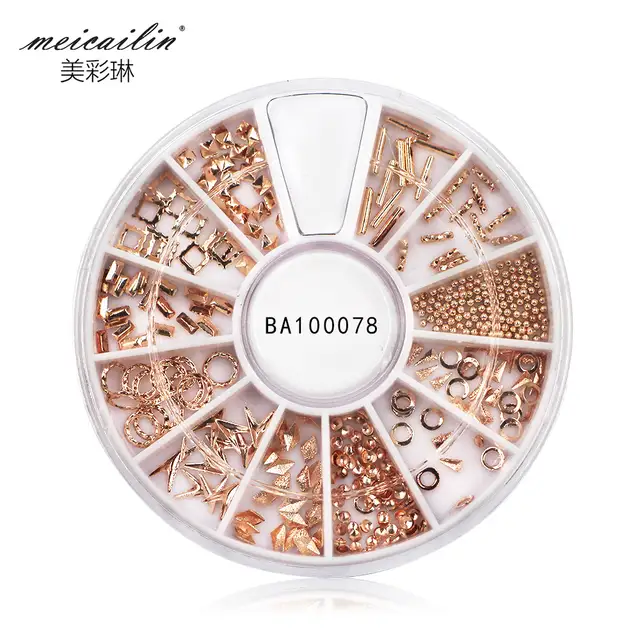 2017 Diy Selling New Japanese Rose Gold Rivets Gem Boxed Metal