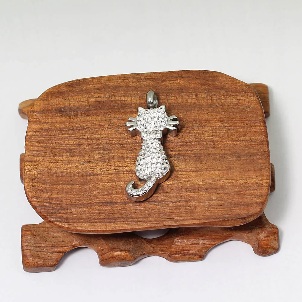 

6 style Cremation Urn Necklace Animal Cat Shape Pendant Casket Ashes Holder For Pets P059