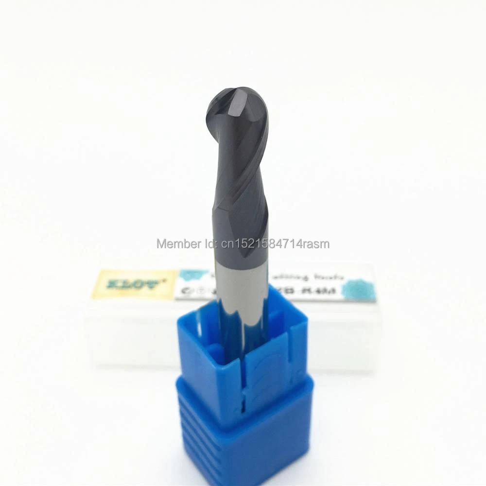 KLOT HRC50 ALTiN Coated Black Oxide Solid Carbide End Mill 6.5mm-9mm 4-Flute CNC