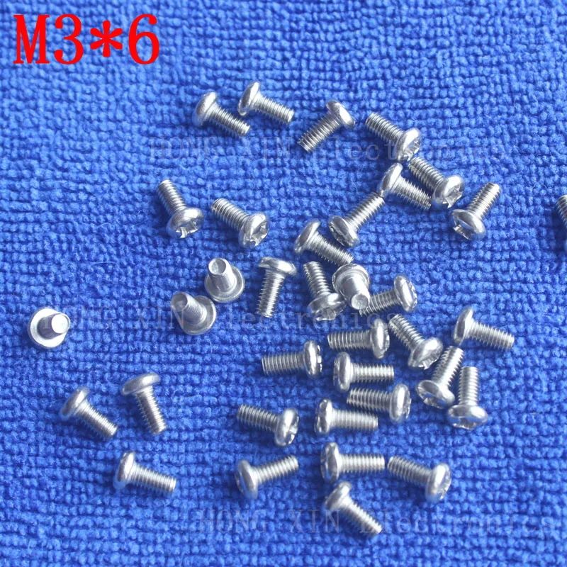 

M3*6 1pcs 304 Stainless Steel Screw 6mm Round Head Screws Phillips Crosshead Thread Bolt Brand new high-quality fastener tools