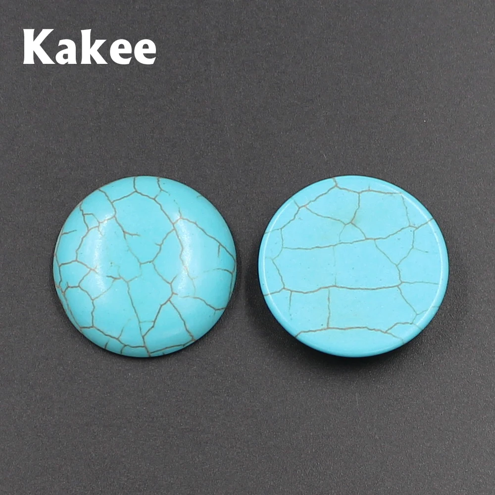 Кабошоны Kakee 4 30 мм из натурального полудрагоценного камня с плоской обратной