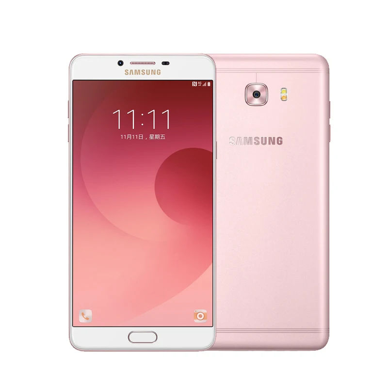 Розовый Samsung Galaxy C9 Pro C9000 Мобильный телефон 6,0 ''Супер AMOLED Snapdragon 653 Восьмиядерный 6 ГБ ОЗУ 64 Гб ПЗУ 16 МП смартфон мобильный телефон - Цвет: Розовый