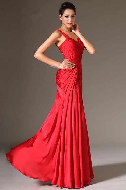 Free-Shipping-New-Sexy-One-Shoulder-Red-Satin-Evening-Dresses-Evening-Gowns