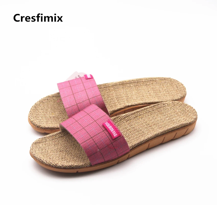 Тапки Cresfimix женские Повседневные Удобные пляжные без застежки мягкие розовые