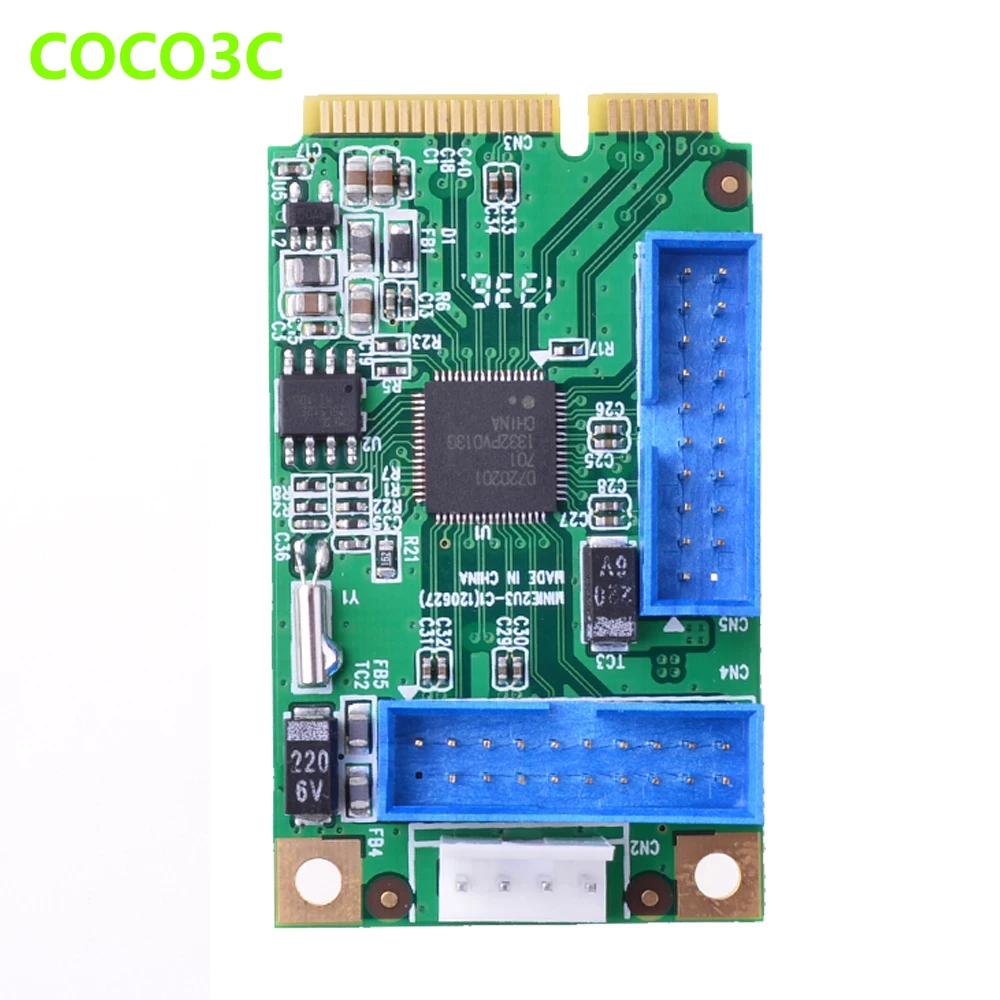 Мини pci-e до 4 порта USB 3.0 Карты Mini PCI Express, чтобы двойной 19Pin 20 pin Заголовок 19 P USB женский Заголовок 2 USB3.0 кабель spiltter