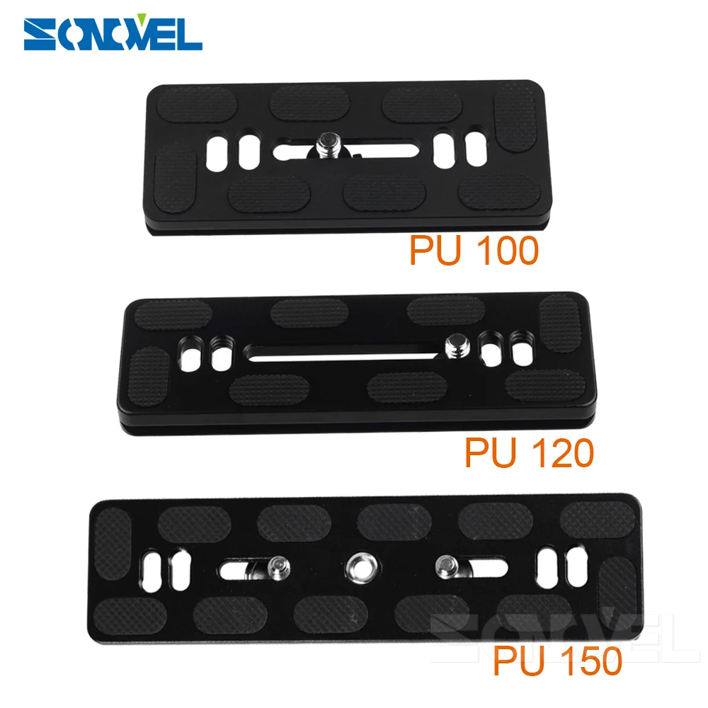 БЫСТРОРАЗЪЕМНАЯ пластина PU100/PU120/PU150/PU200 с винтовым креплением 1/4 &quotдля Arca Swiss Benro