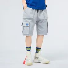 AudWhale летние мужские карго шорты с множеством карманов Эластичный шнурок на талии мужские повседневные шорты для лета