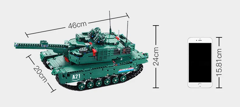 Пульт дистанционного управления rc Танк Строительный блок кирпичная игрушка