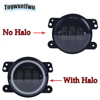 

car accessories 4x4 level fog lights 4inch round led fog light angel eyes drl turn signal 4'' LED Fog Lamp for jeep wrangler jk
