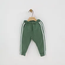 Спортивные Леггинсы для маленьких мальчиков и девочек; хлопковые длинные штаны; детские брюки; осенняя одежда; Новинка; Штаны для новорожденных мальчиков и девочек