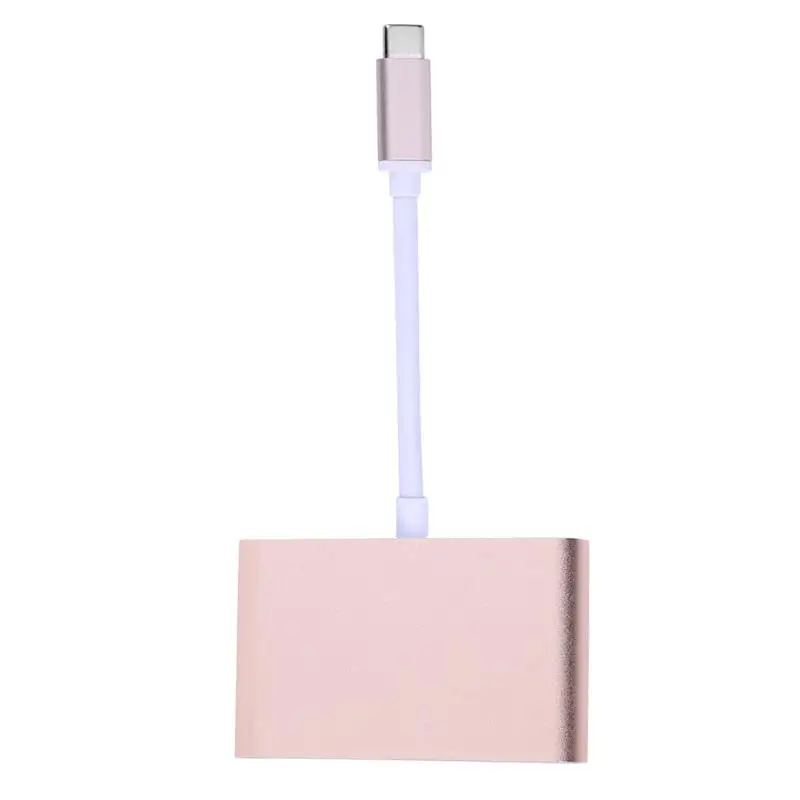 3 в 1 USB 3,1 type-C штекер для VGA USB 3,0 Тип c Женский конвертер адаптер type c концентратор для Macbook для ноутбуков планшетных ПК