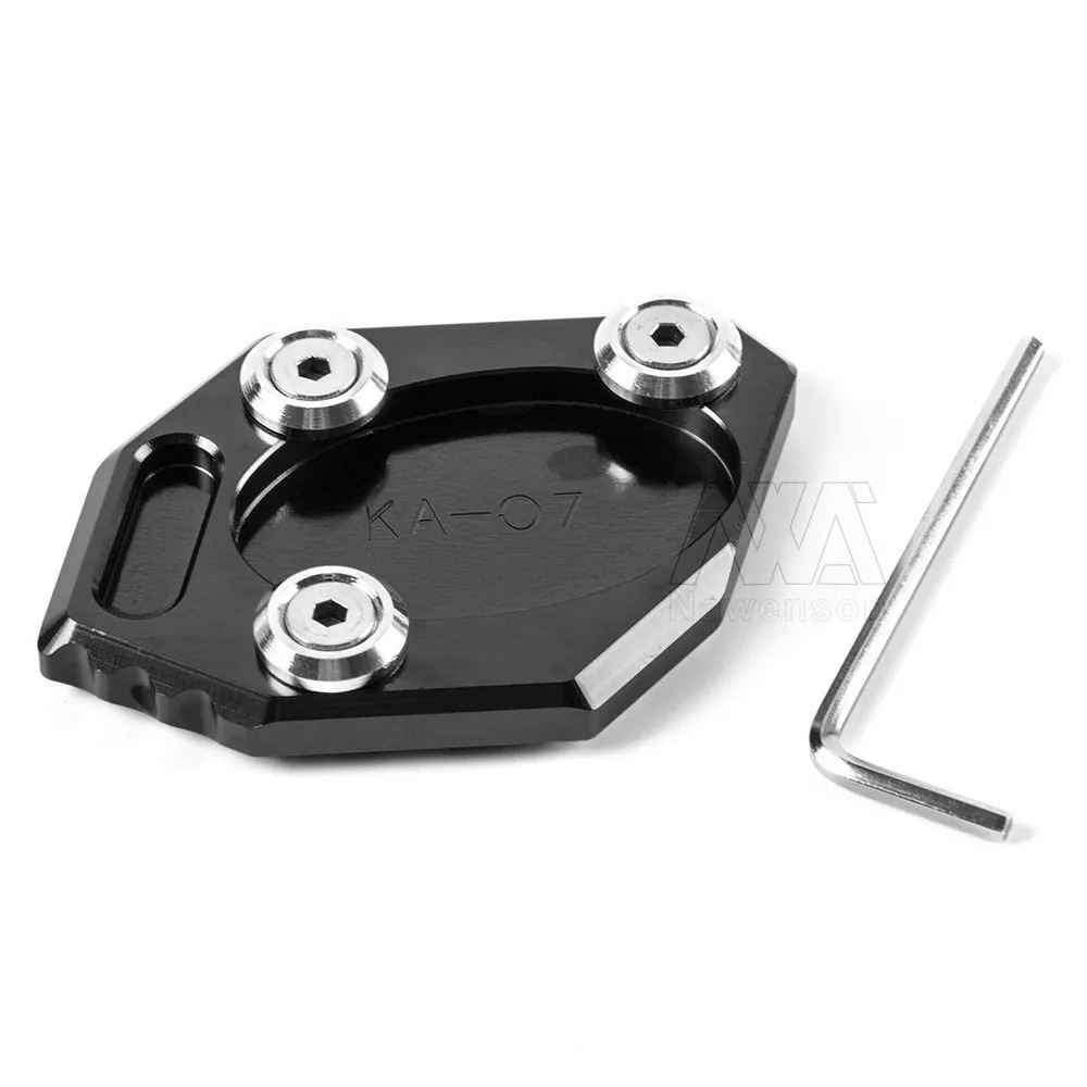 Aluminum Kickstand Pad Sidestand Enlarger Extension Plate For Kawasaki